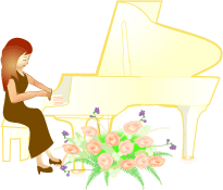 ピアノを弾く女のこ